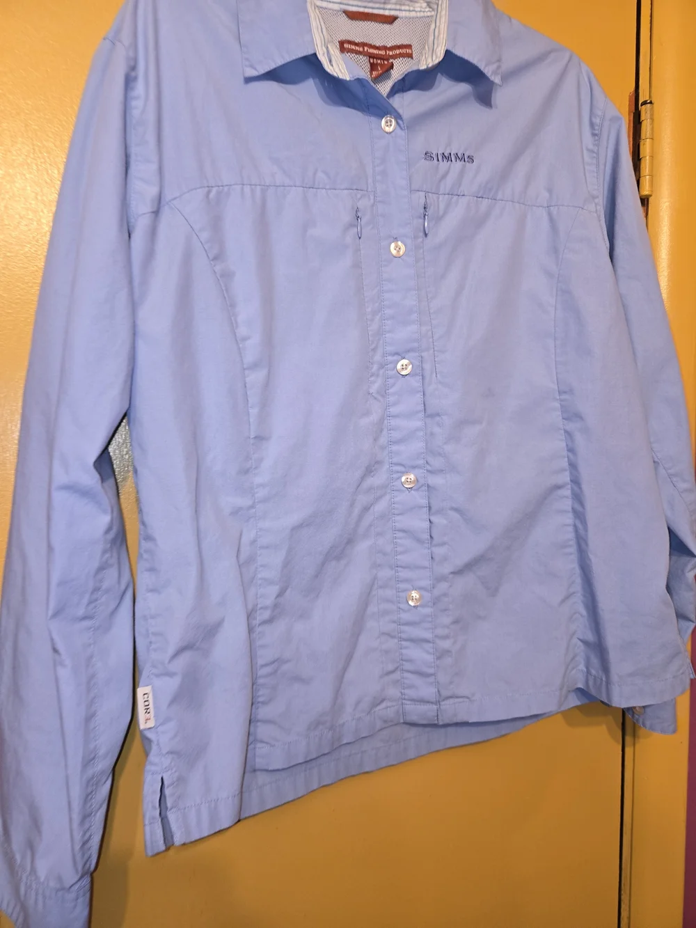 Simms Blue COR3 Vented Fishing Button Down Shirt - Picture 4 of 8